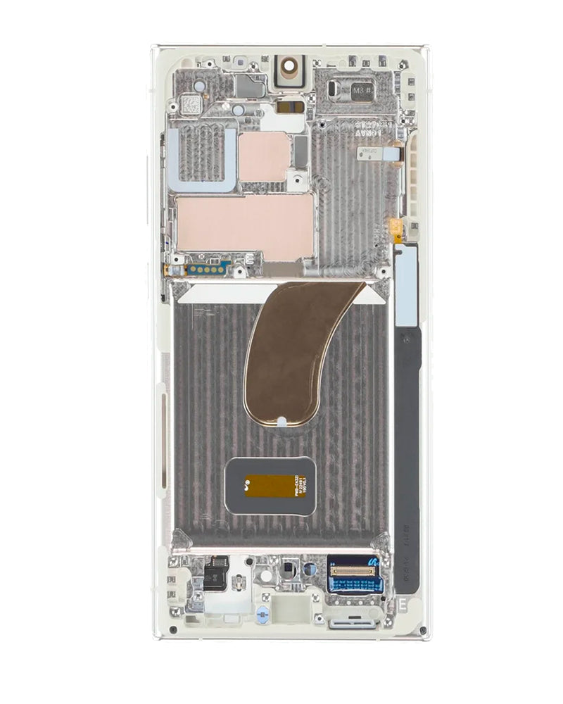 Samsung Galaxy S23 Ultra 5G OLED Screen Assembly Replacement With Frame (Refurbished) (Cream)