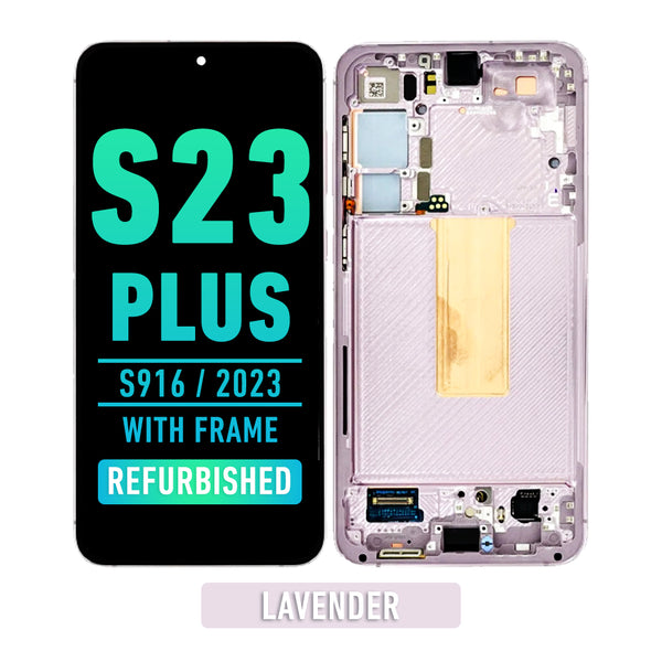 Samsung Galaxy S23 Plus 5G OLED Screen Assembly Replacement With Frame (Refurbished) (Lavender)