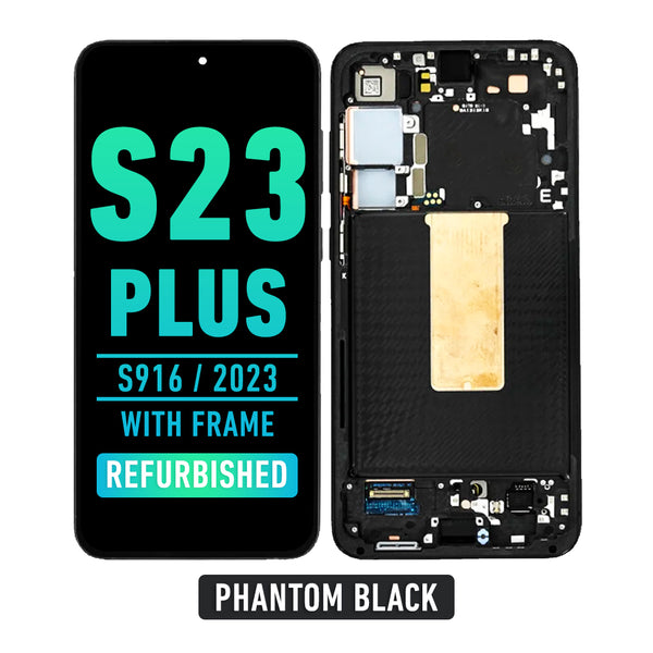 Samsung Galaxy S23 Plus 5G OLED Screen Assembly Replacement With Frame (Refurbished) (Pantom Black)