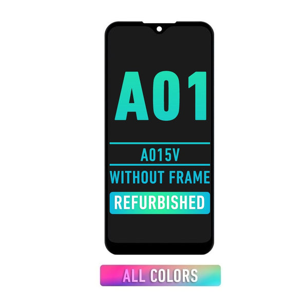 Samsung Galaxy A01 (A015V / 2020) LCD Screen Assembly Replacement Without Frame (Type-C / Narrow FPC Connector) (Refurbished) (All Colors)