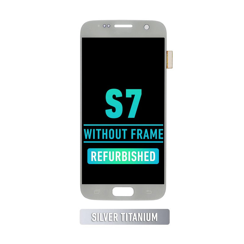 Samsung Galaxy S7 OLED Screen Assembly Replacement Without Frame (Refurbished) (Silver Titanium)