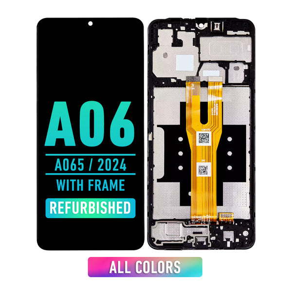 Samsung Galaxy A06 (A065 / 2024) LCD Screen Assembly Replacement With Frame (Refurbished) (All color)
