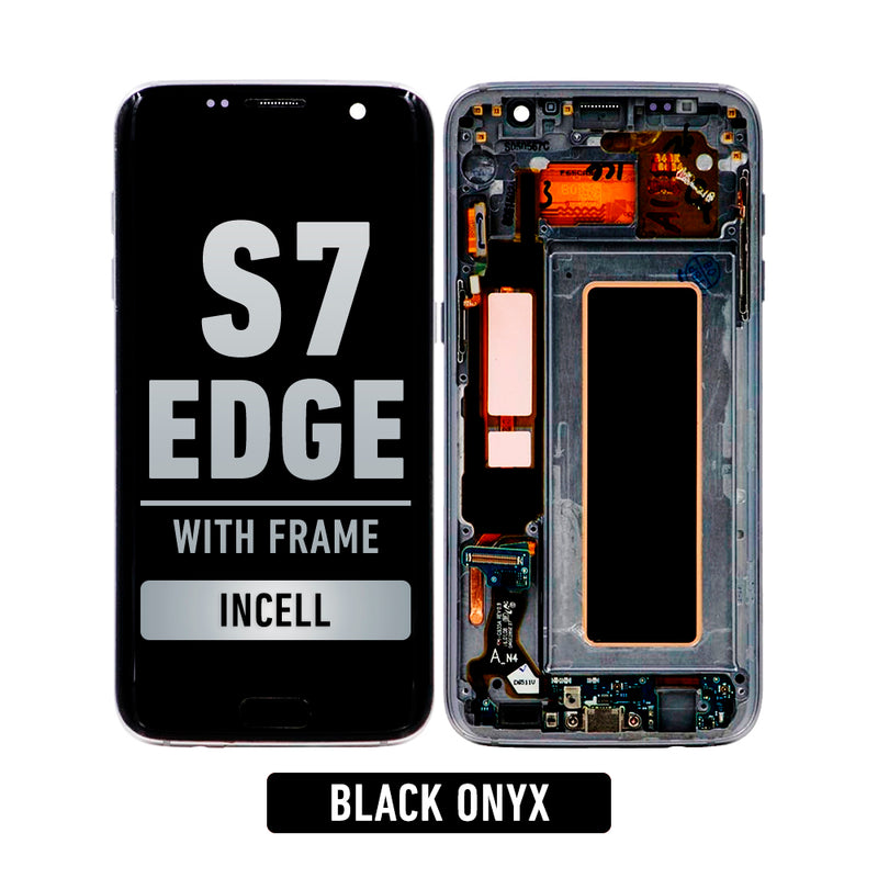 Samsung Galaxy S7 Edge OLED Screen Assembly Replacement With Frame (INT Version) (Incell) (Black Onyx)