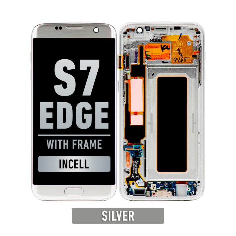 Samsung Galaxy S7 Edge OLED Screen Assembly Replacement With Frame (INT Version) (Incell) (Silver)