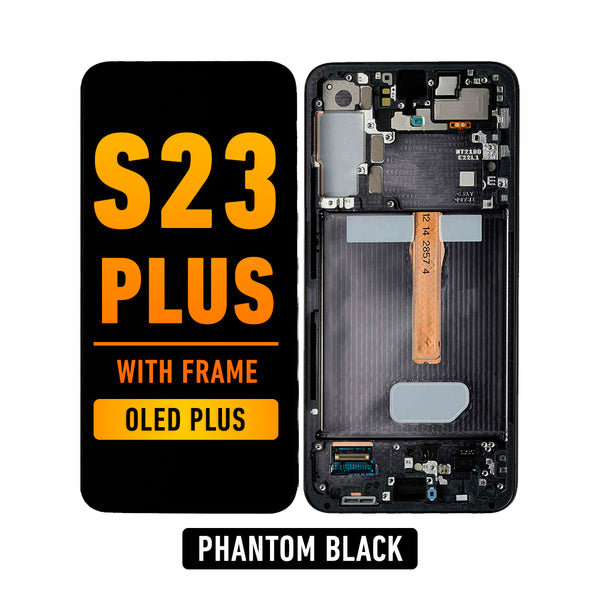 Samsung Galaxy S23 Plus 5G OLED Screen Assembly Replacement With Frame (OLED PLUS) (Phantom Black)