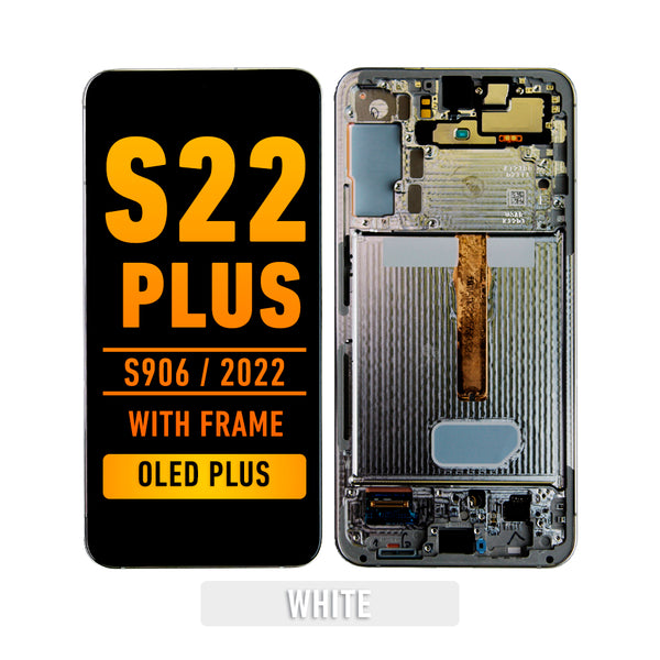 Samsung Galaxy S22 Plus OLED Screen Assembly Replacement With Frame (OLED PLUS) (White)