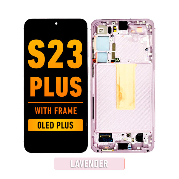 Samsung Galaxy S23 Plus 5G OLED Screen Assembly Replacement With Frame (OLED PLUS) (Lavender)