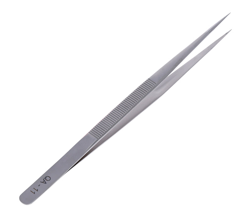 Repair Tool Black Carbon Fiber Straight Tip Tweezer (QA-11) High Temperature Insulation