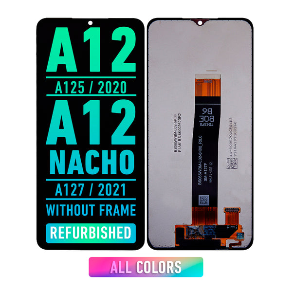 Samsung Galaxy A12 (A125 / 2020) / A12 Nacho (A127 / 2021) LCD Screen Assembly Replacement Without Frame (Refurbished) (All Colors)