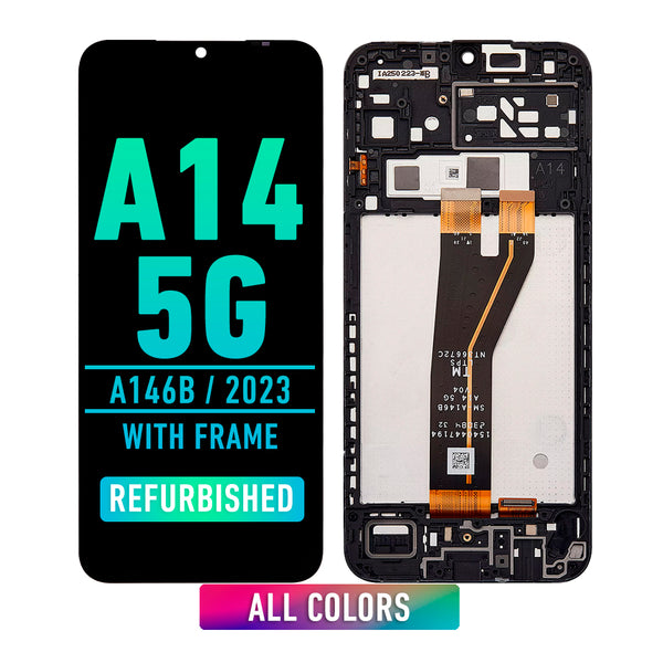 Samsung Galaxy A14 5G (A146B / 2023) LCD Screen Assembly Replacement With Frame (Refurbished) (All Colors)