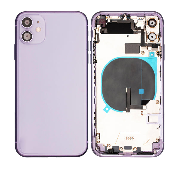 iPhone 11 Housing & Back Cover Glass With Small Parts (No Logo) (All Colors)