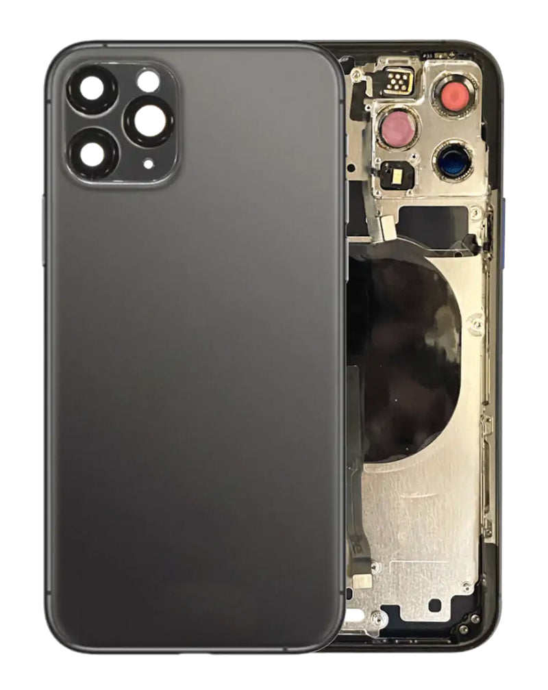 iPhone 11 Pro Housing & Back Cover Glass With Small Parts (No Logo) (All Colors)