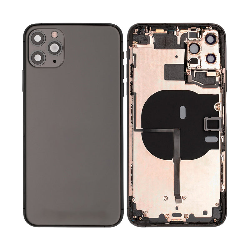 iPhone 11 Pro Max Housing & Back Cover Glass With Small Parts (No Logo) (All Colors)