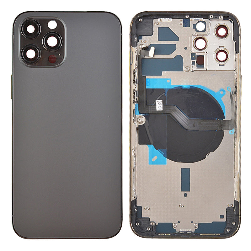 iPhone 12 Pro Housing & Back Cover Glass With Small Parts (No Logo)  (All Colors)