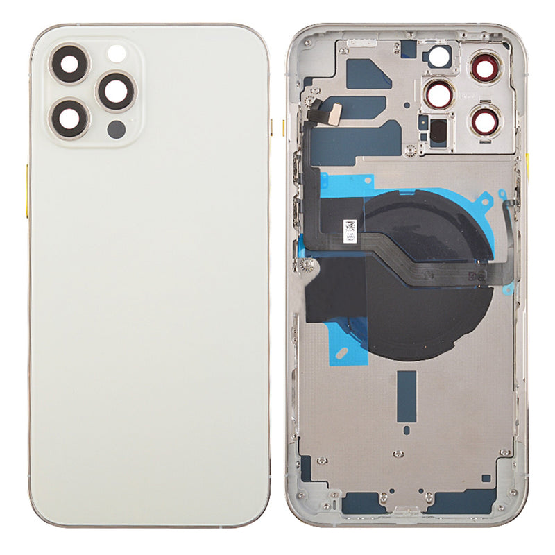 iPhone 12 Pro Housing & Back Cover Glass With Small Parts (No Logo)  (All Colors)