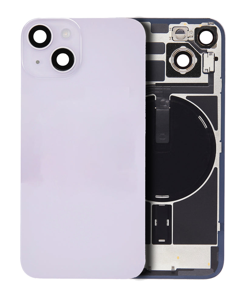 iPhone 14 Back Cover Glass With Steel Plate | Wireless NFC & MagSafe Magnet Pre-installed Replacement (No Logo) (All Colors)