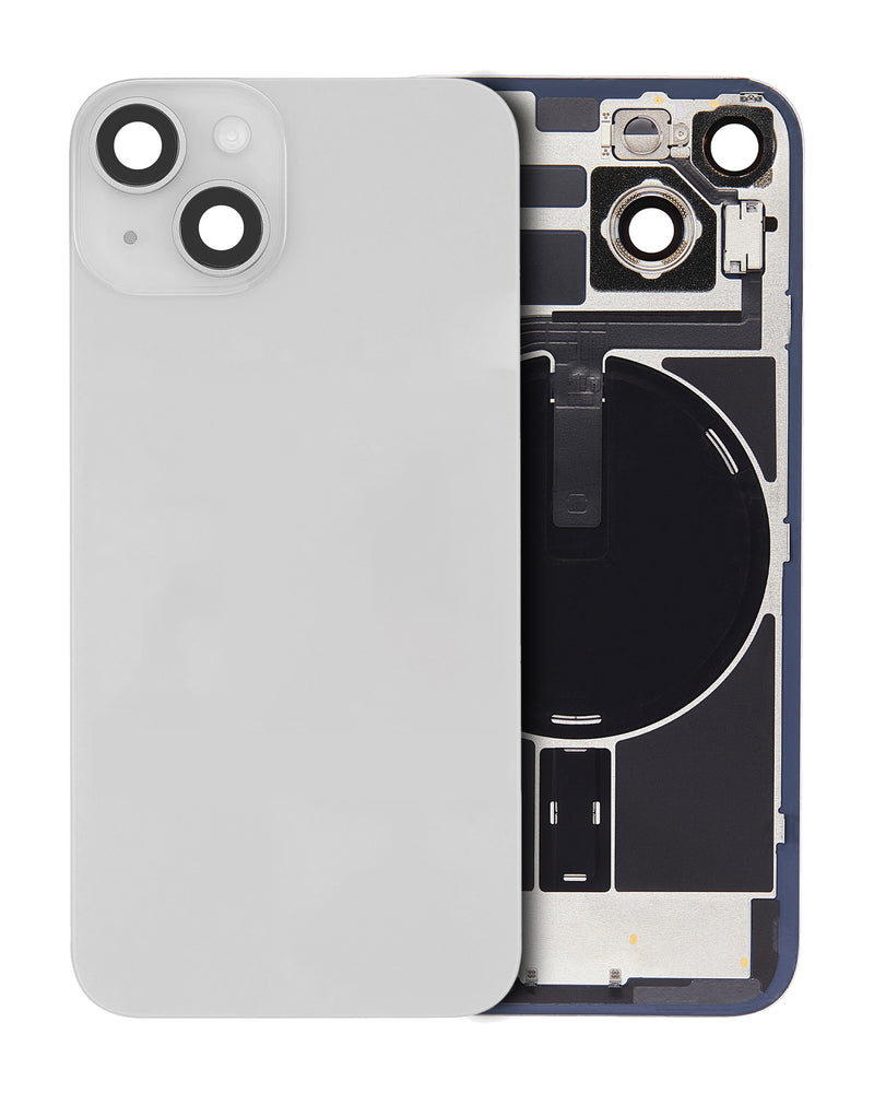 iPhone 14 Back Cover Glass With Steel Plate | Wireless NFC & MagSafe Magnet Pre-installed Replacement (No Logo) (All Colors)