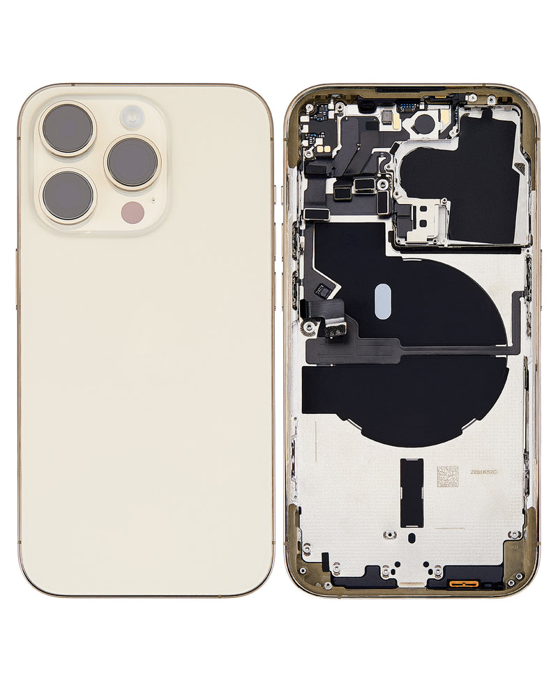 iPhone 14 Pro Housing & Back Cover Glass With Small Parts (US Version) (Sim Tray) (No Logo) (All Colors)