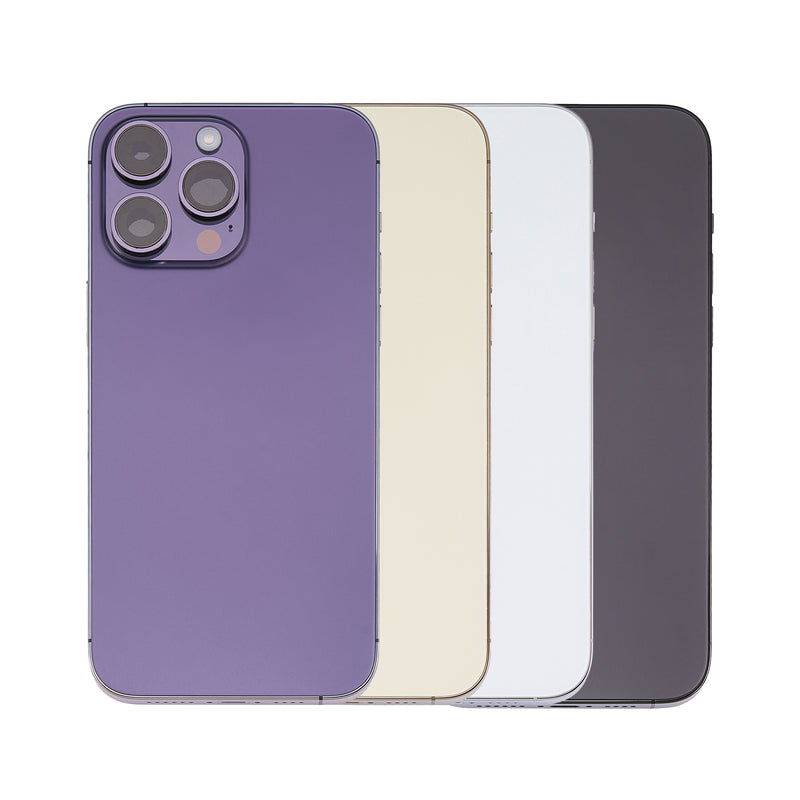 iPhone 14 Pro Housing & Back Cover Glass With Small Parts (US Version) (Sim Tray) (No Logo) (All Colors)