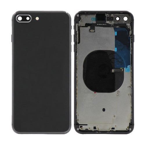 iPhone 8 Plus Housing Back Cover Glass Replacement With Small Parts (No Logo)  (All Colors)