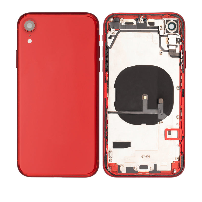 iPhone XR Housing & Back Cover Glass With Small Parts (No Logo) (All Colors)