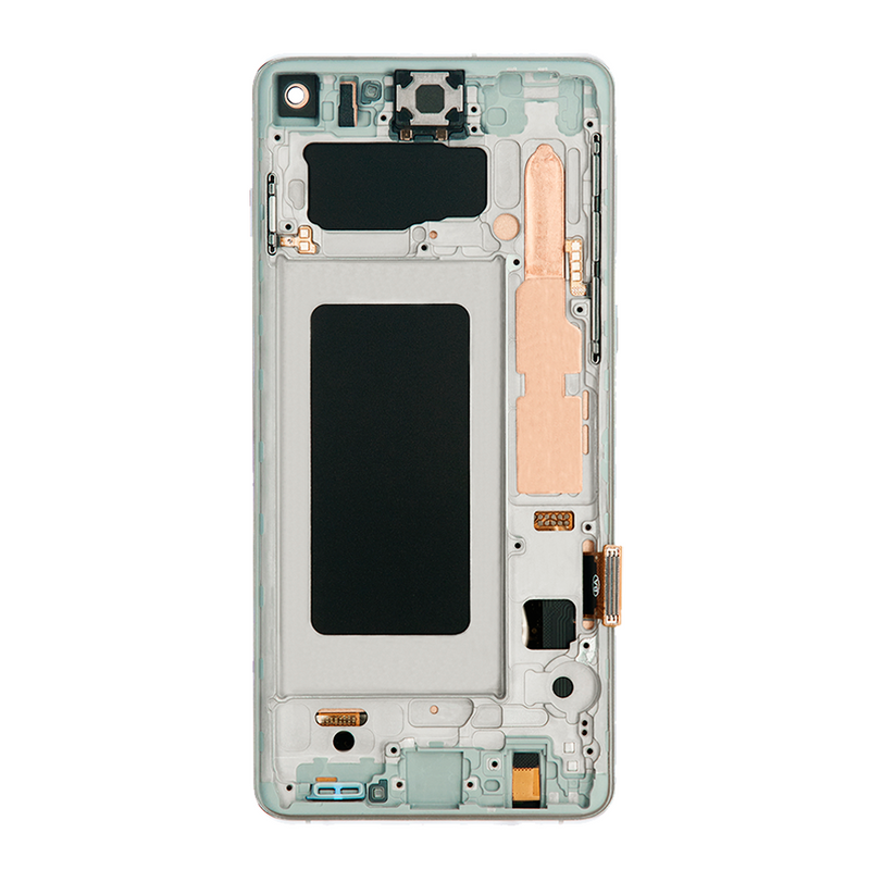 Samsung Galaxy S10 LCD Screen Assembly Replacement With Frame (WITHOUT FINGER PRINT SENSOR) (Aftermarket Incell) (Ceramic / Prism White)