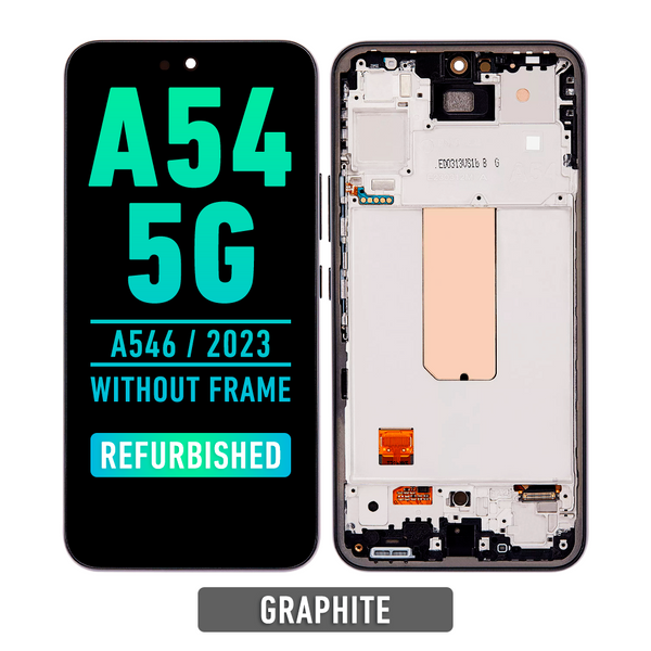 Samsung Galaxy A54 5G (A546 / 2023) OLED Screen Assembly With Frame (Refurbished) (Graphite)