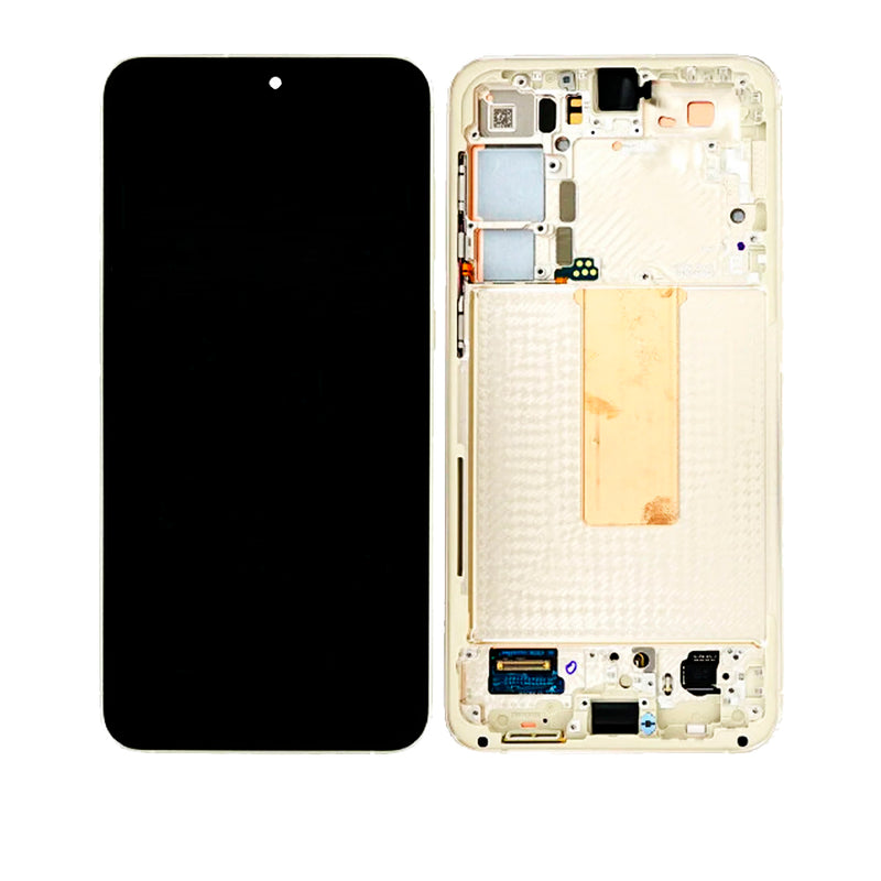 Samsung Galaxy S23 Plus 5G OLED Screen Assembly Replacement With Frame (Refurbished) (Cream)