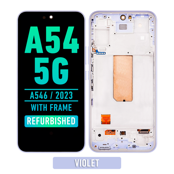 Samsung Galaxy A54 5G (A546 / 2023) OLED Screen Assembly With Frame (Refurbished) (Violet)