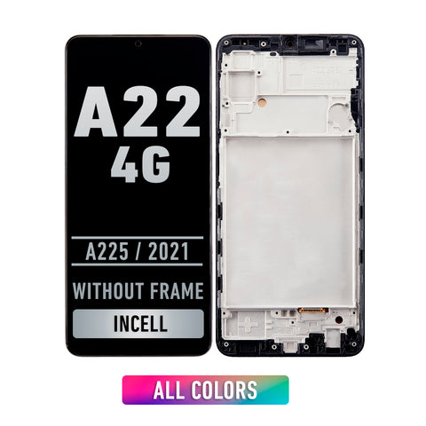 Samsung Galaxy A22 4G (A225 / 2021) Screen Assembly Replacement With Frame (Aftermarket Incell) (All Colors)