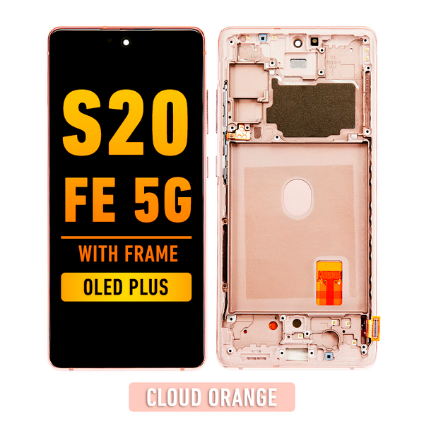 Samsung Galaxy S20 FE OLED Screen Assembly Replacement With Frame (OLED PLUS) (Cloud Orange)