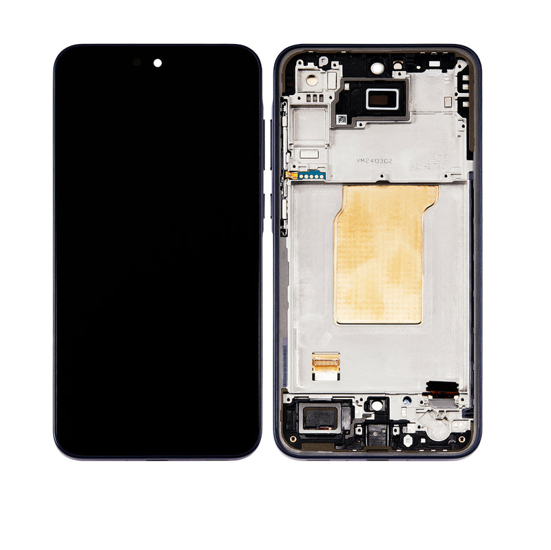 Samsung Galaxy A35 5G (A356 / 2024) OLED Screen Assembly Replacement With Frame (Refurbished) (Navy)