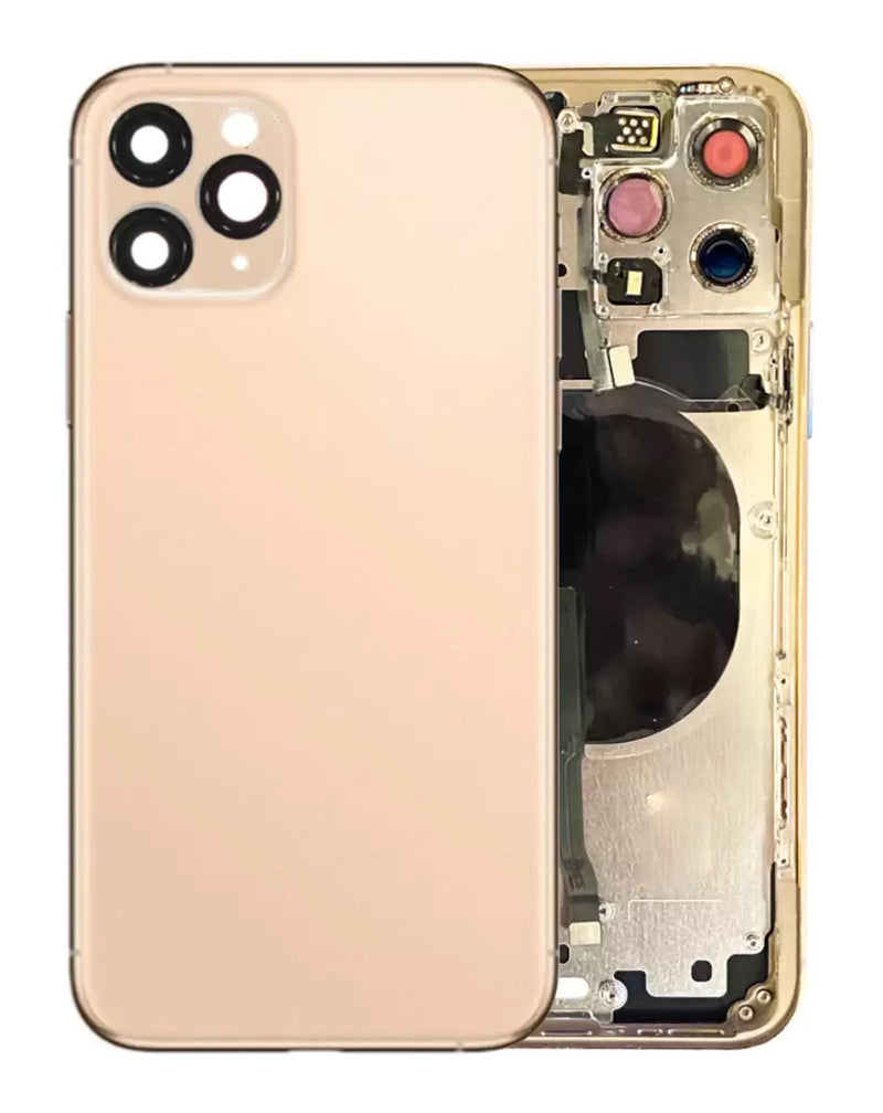 iPhone 11 Pro Housing & Back Cover Glass With Small Parts (No Logo) (All Colors)