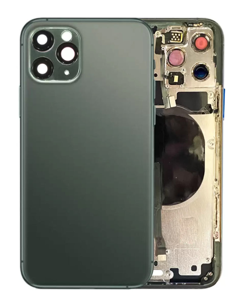 iPhone 11 Pro Housing & Back Cover Glass With Small Parts (No Logo) (All Colors)