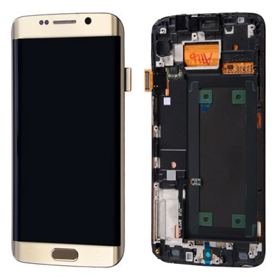 Samsung Galaxy S6 Edge OLED Screen Assembly Replacement With Frame (AT&T / T-Mobile / International) (Premium) (Gold Platinum)