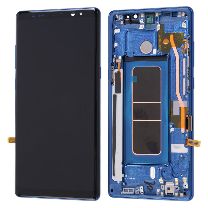 Samsung Galaxy Note 8 OLED Screen Assembly Replacement With Frame (Refurbished) (Deep Sea Blue)