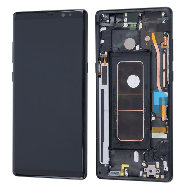 Samsung Galaxy Note 8 OLED Screen Assembly Replacement With Frame (Refurbished) (Midnight Black)