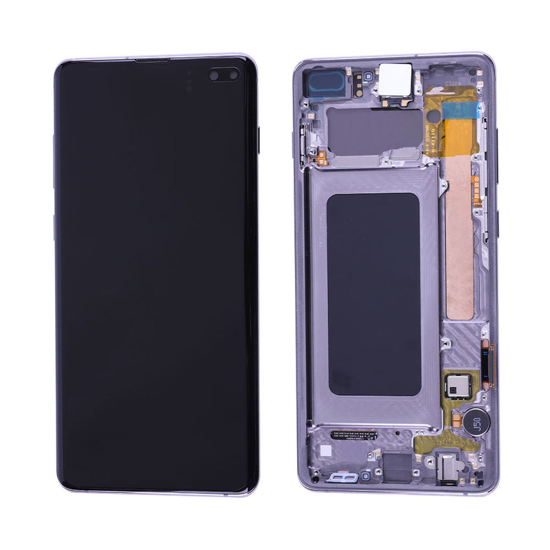 Samsung Galaxy S10 Plus OLED Screen Assembly Replacement With Frame (Refurbished) (Ceramic / Prism Black)