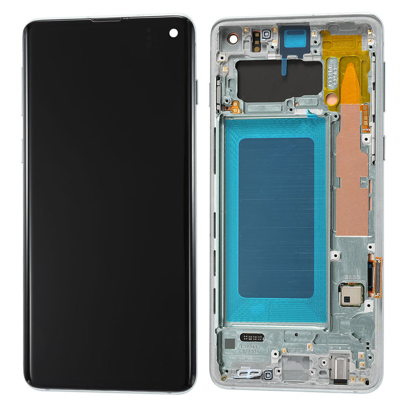 Samsung Galaxy S10 OLED Screen Assembly Replacement With Frame (Refurbished) (Prism Green)