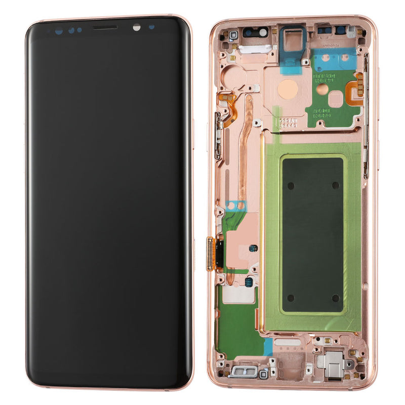 Samsung Galaxy S9 OLED Screen Assembly Replacement With Frame (Refurbished) (Sunrise Gold)