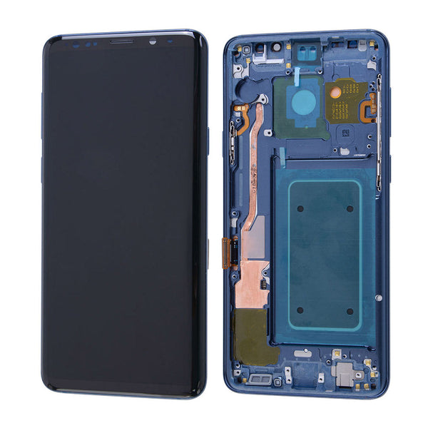 Samsung Galaxy S9 Plus OLED Screen Assembly Replacement With Frame (Aftermarket Incell) (Coral Blue)