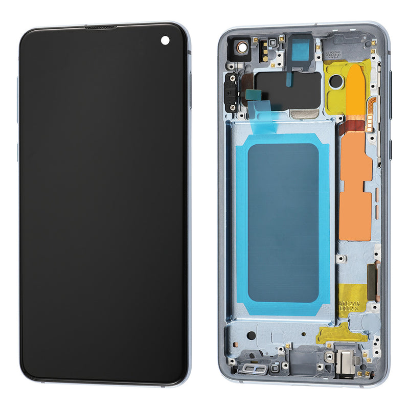 Samsung Galaxy S10E OLED Screen Assembly Replacement With Frame (Refurbished) (Prism Blue)