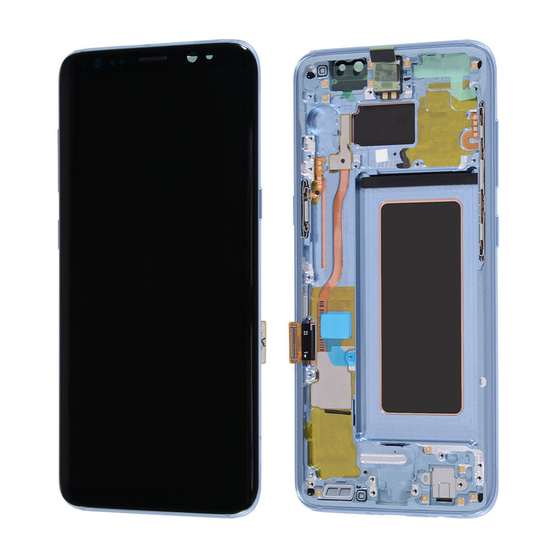 Samsung Galaxy S8 OLED Screen Assembly Replacement With Frame (Refurbished) (Coral Blue)