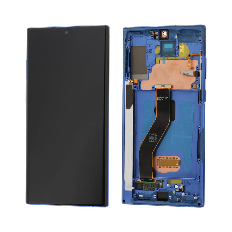 Samsung Galaxy Note 10 Plus / 5G OLED Screen Assembly Replacement With Frame (Refurbished) (Aura Blue)