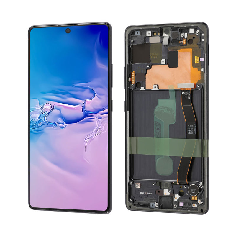Samsung Galaxy S10 Lite OLED Screen Assembly Replacement With Frame (Refurbished) (Prism Black)