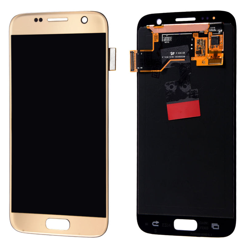Samsung Galaxy S7 OLED Screen Assembly Replacement Without Frame (Refurbished) (Gold Platinum)