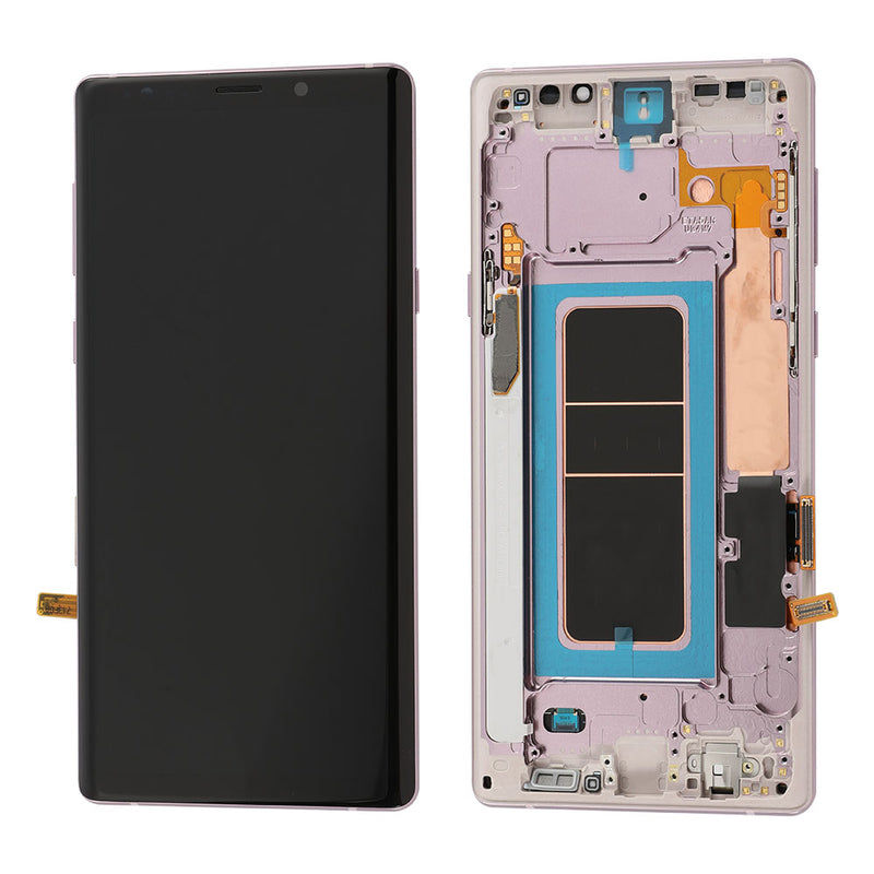 Samsung Galaxy Note 9 OLED Screen Assembly Replacement With Frame (Refurbished) (Lavender Purple Frame)