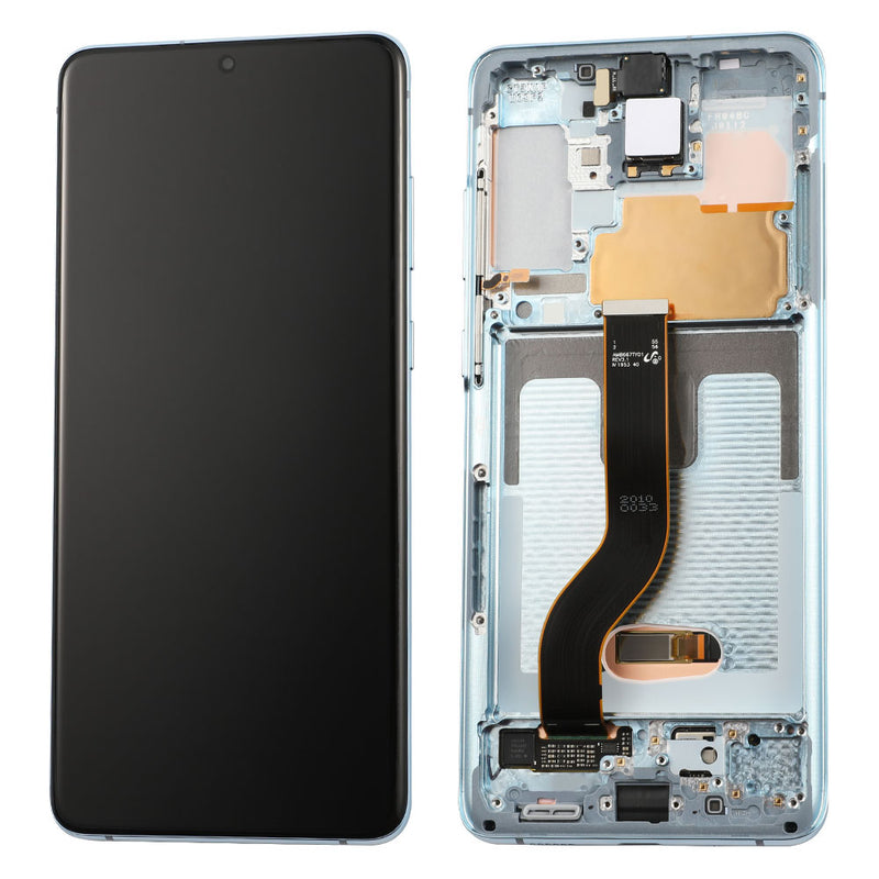 Samsung Galaxy S20 Plus 5G OLED Screen Assembly Replacement With Frame (Compatible with All Carriers) (Refurbished) (Cloud Blue)