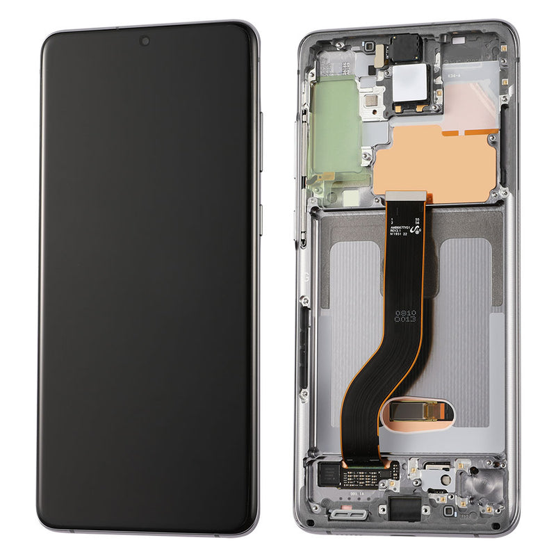 Samsung Galaxy S20 Plus 5G OLED Screen Assembly Replacement With Frame (Compatible with All Carriers) (Refurbished) (Cosmic Gray)