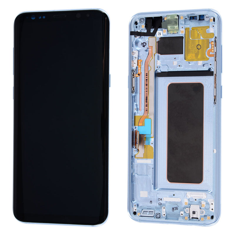 Samsung Galaxy S8 Plus OLED Screen Assembly Replacement With Frame (Refurbished) (Coral Blue)